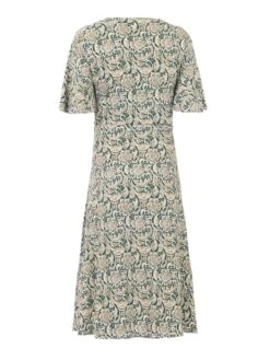 Twist Front Midi Jersey Dress, Green Pattern 13 Twist Front Midi Jersey Dress, Green Pattern -DORIA Clothing Shop 10 02