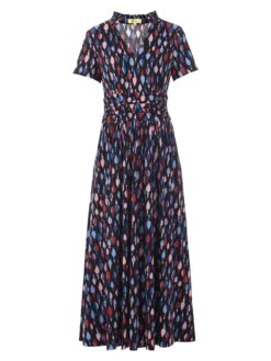 Stand Collar V Neck Maxi Dress 10 Stand Collar V Neck Maxi Dress -DORIA Clothing Shop 13 01 Copy