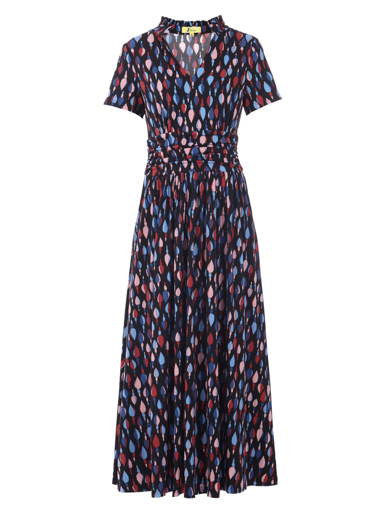 Stand Collar V Neck Maxi Dress 5 Stand Collar V Neck Maxi Dress - Image 5