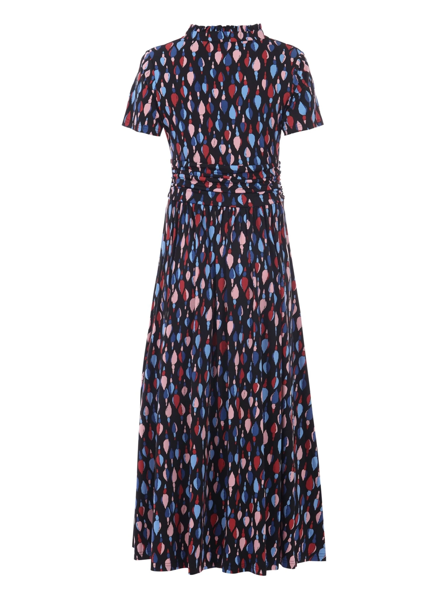 Stand Collar V Neck Maxi Dress 6 Stand Collar V Neck Maxi Dress - Image 6