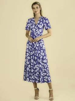 Jaylynn Flare Sleeve Jersey Maxi Dress, Royal Floral 15 Jaylynn Flare Sleeve Jersey Maxi Dress, Royal Floral -DORIA Clothing Shop 132 2389 RoyalFloral 2