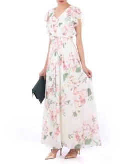 Ruffle Sleeved Chiffon Maxi Dress, Cream Floral 12 Ruffle Sleeved Chiffon Maxi Dress, Cream Floral -DORIA Clothing Shop 19 02 775dc6aa f7f9 4bba 9833 d5babd9045bf