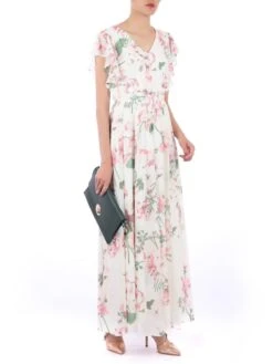 Ruffle Sleeved Chiffon Maxi Dress, Cream Floral 13 Ruffle Sleeved Chiffon Maxi Dress, Cream Floral -DORIA Clothing Shop 19 03 4eaec370 1a38 41b2 bf2e 15eef601eb6a