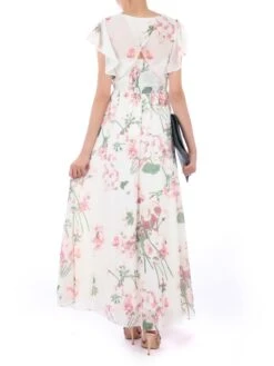 Ruffle Sleeved Chiffon Maxi Dress, Cream Floral 14 Ruffle Sleeved Chiffon Maxi Dress, Cream Floral -DORIA Clothing Shop 19 04 a3f72614 439a 42a1 a04b 37d32e11d328