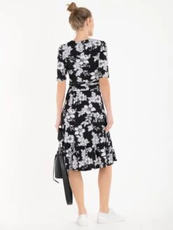 Jolie Moi Darby Abstract Print Wrap Front Midi Dress, Black Floral -DORIA Clothing Shop 20 11 2020 anna 188