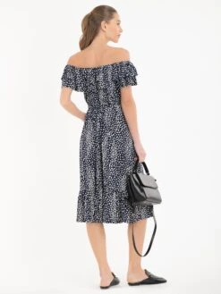 Jolie Moi Abstract Spot Ruffle Midi Dress, Navy Animal 6 Jolie Moi Abstract Spot Ruffle Midi Dress, Navy Animal -DORIA Clothing Shop 20 11 2020 anna 559