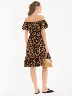 Jolie Moi Printed Ruffle Dress, Brown Animal 10 Jolie Moi Printed Ruffle Dress, Brown Animal -DORIA Clothing Shop 20 11 2020 anna 736