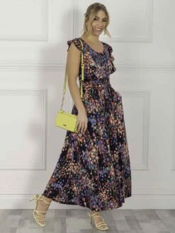 Jolie Moi Adalena Frill Shoulder Maxi Dress, Navy Multi 9 Jolie Moi Adalena Frill Shoulder Maxi Dress, Navy Multi -DORIA Clothing Shop 23 956NavyMulti 8