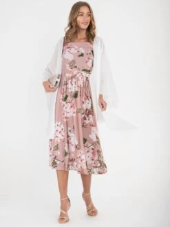 Jolie Moi Bardot Floral Mesh Midi Dress, Pink Floral 12 Jolie Moi Bardot Floral Mesh Midi Dress, Pink Floral -DORIA Clothing Shop 26 09 2020 Anna maggie 339
