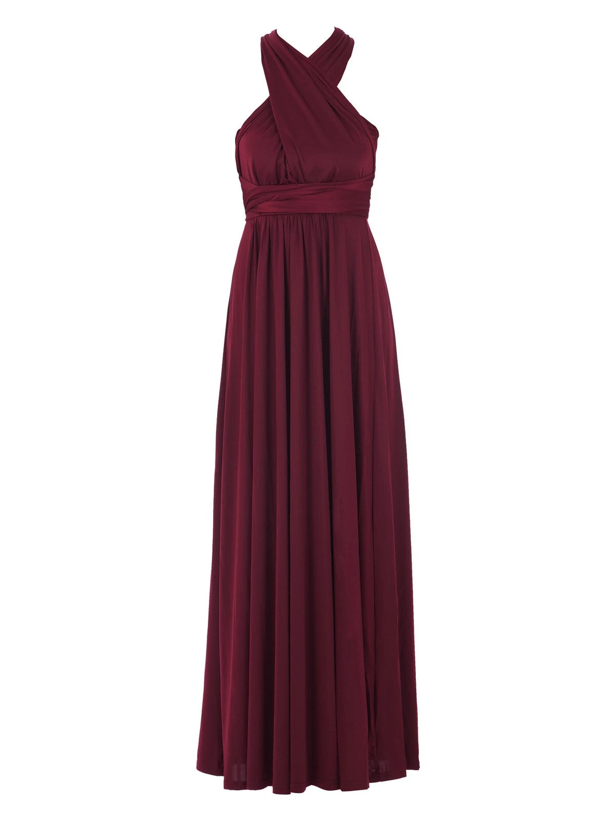 Twist & Tie Multiway Bridesmaid Maxi Dress With Bandeau, Burgundy 11 Twist & Tie Multiway Bridesmaid Maxi Dress With Bandeau, Burgundy - Image 11