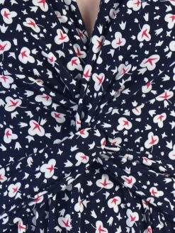 Jolie Moi Printed Knot Front Dress, Black Leafy -DORIA Clothing Shop 5053319263210 4 31370