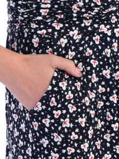 Jolie Moi - Wrap Front Midi Dress, Black Leafy 9 Jolie Moi - Wrap Front Midi Dress, Black Leafy -DORIA Clothing Shop 5053319263371 4 41871