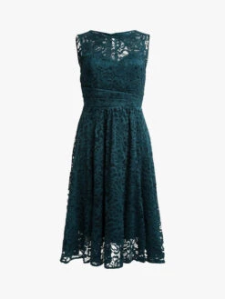 Fit & Flare Lace Prom Bridesmaid Dress, Dark Teal 8 Fit & Flare Lace Prom Bridesmaid Dress, Dark Teal -DORIA Clothing Shop 5053319278009 4 19844
