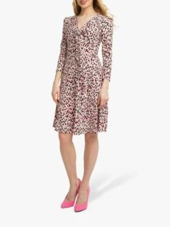 Jolie Moi Tie Front Animal Print Dress -DORIA Clothing Shop 5053319283171 1 34368