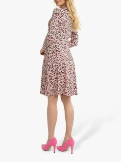 Jolie Moi Tie Front Animal Print Dress -DORIA Clothing Shop 5053319283171 2 81411