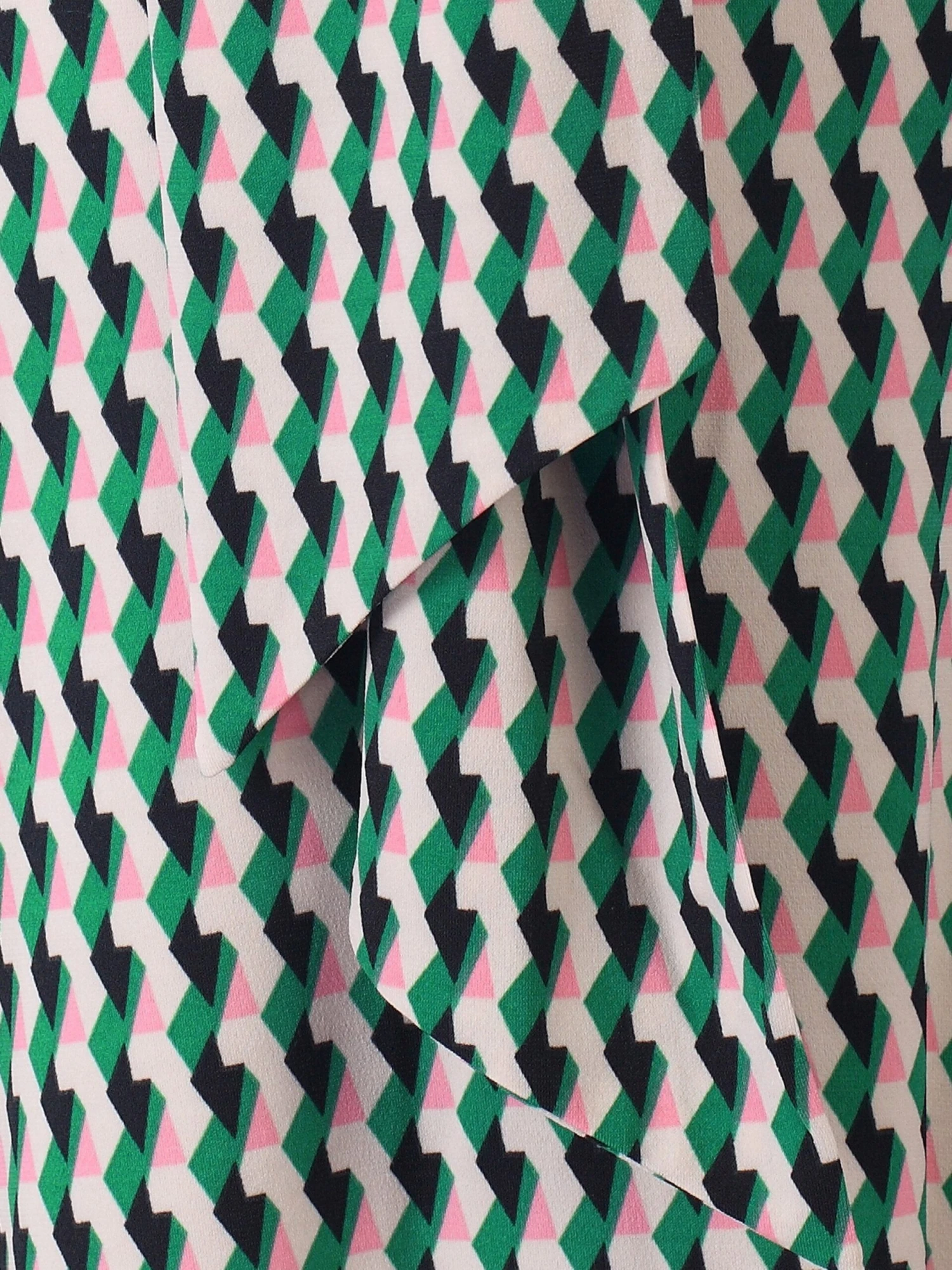 Jolie Moi Tie Front Sleeved Dress, Green/Multi 4 Jolie Moi Tie Front Sleeved Dress, Green/Multi - Image 4