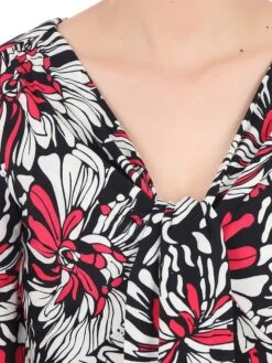 Jolie Moi Print Long Sleeve Tie Front Dress, Black Multi 10 Jolie Moi Print Long Sleeve Tie Front Dress, Black Multi -DORIA Clothing Shop 5053319291466 4