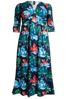 J By Jolie Moi Twist Front Maxi Dress, Floral Multi -DORIA Clothing Shop 5053319321828 05