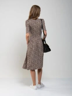 Wrap Front Viscose Dress, Neutral Animal -DORIA Clothing Shop 5053319329817 studio4 2250X3000 3cf27af3 22c2 4f02 8b49 7a81c2003a95