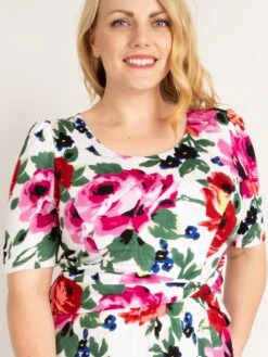 Jolie Moi Floral Tea Dress, Pink -DORIA Clothing Shop 5053319329916 4