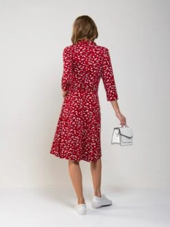 Printed Shirt Jersey Dress, Red Animal -DORIA Clothing Shop 5053319330011 studio 4 2250X3000 b7570503 6674 43e1 9e95 c9ac096fdc39