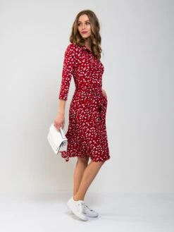 Printed Shirt Jersey Dress, Red Animal -DORIA Clothing Shop 5053319330011 studio 6 2250X3000 3601fcfa 6b39 4730 b6a8 4511a5e2fe02