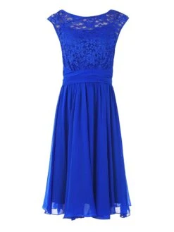 Basia Floral Lace Midi Dress, Royal Blue -DORIA Clothing Shop 5053319333586 3 f3eaca3d f025 4c0d 9103 e9c4cad070ff