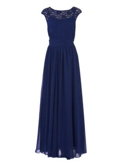 Basia Bridesmaid Lace Bodice Maxi Dress, Navy -DORIA Clothing Shop 5053319333760 3 e32b9552 d4a1 43ef a3ef d71822b112e6