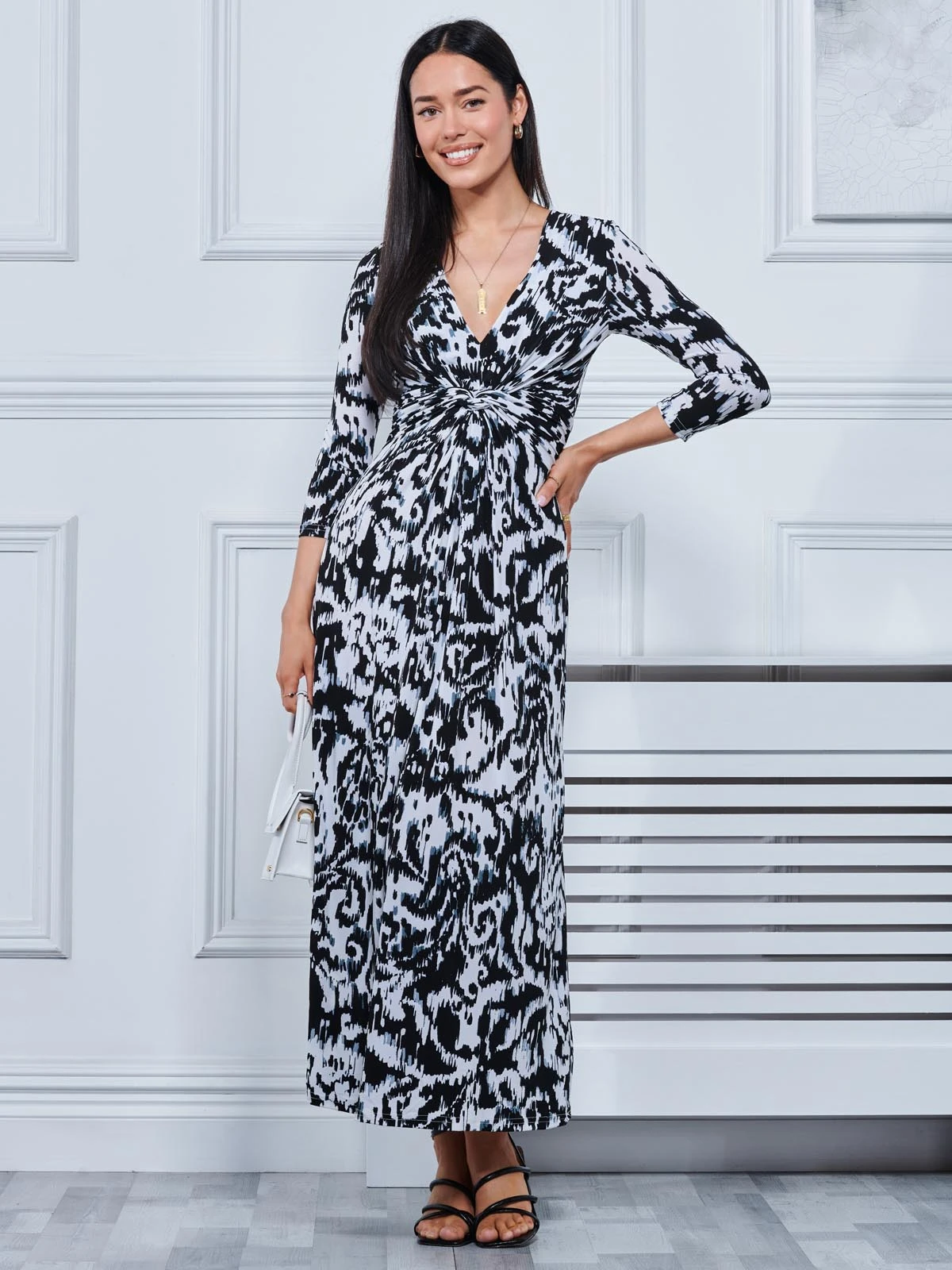 Abstract Print Jersey Maxi Dress, Abstract Multi 1 Abstract Print Jersey Maxi Dress, Abstract Multi