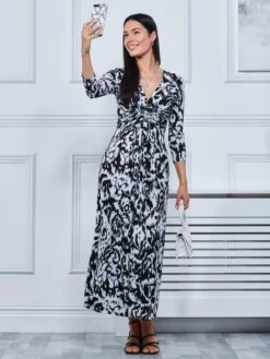 Abstract Print Jersey Maxi Dress, Abstract Multi 9 Abstract Print Jersey Maxi Dress, Abstract Multi -DORIA Clothing Shop AB577610 Abstractmulti 4