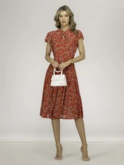 Jolie Moi Luella Floral Print Mesh Dress, Red Floral 17 Jolie Moi Luella Floral Print Mesh Dress, Red Floral -DORIA Clothing Shop AH 2381 RedFloral 7