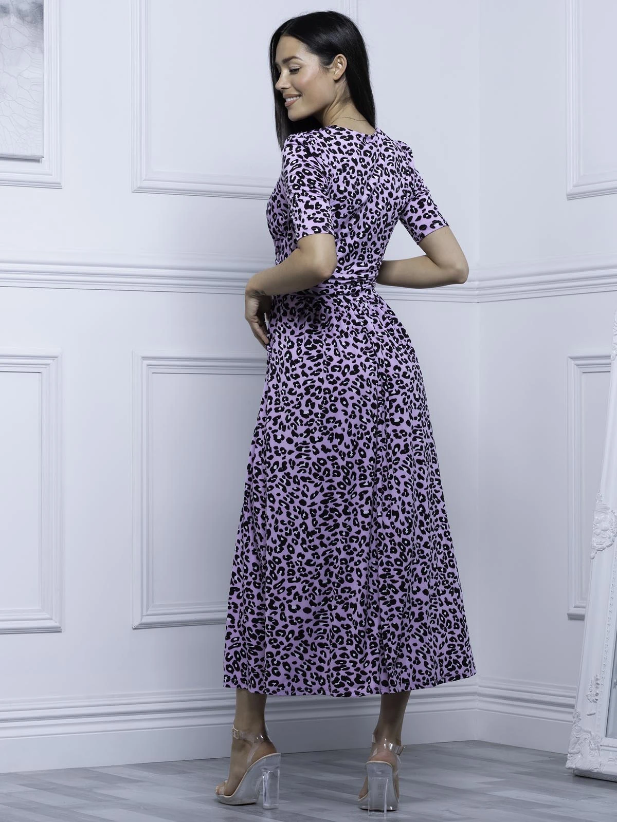 Jolie Moi Selene Printed Maxi Dress, Light Pink 2 Jolie Moi Selene Printed Maxi Dress, Light Pink - Image 2