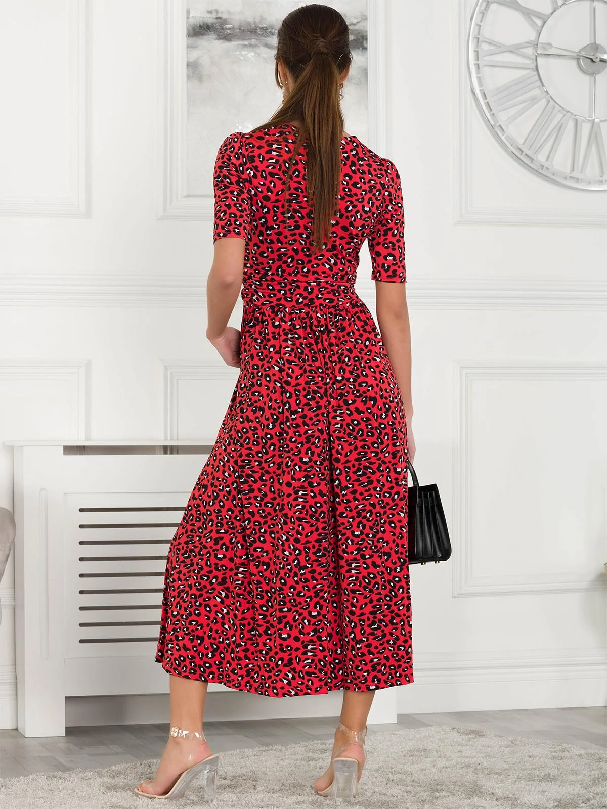 Jolie Moi Selene Printed Maxi Dress, Red 2 Jolie Moi Selene Printed Maxi Dress, Red - Image 2