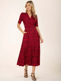 Jolie Moi Akayla Printed Jersey Maxi Dress, Red Animal 14 Jolie Moi Akayla Printed Jersey Maxi Dress, Red Animal -DORIA Clothing Shop AY621133 RedAnimal 6