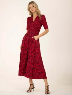 Jolie Moi Akayla Printed Jersey Maxi Dress, Red Animal 16 Jolie Moi Akayla Printed Jersey Maxi Dress, Red Animal -DORIA Clothing Shop AY621133 RedAnimal 7