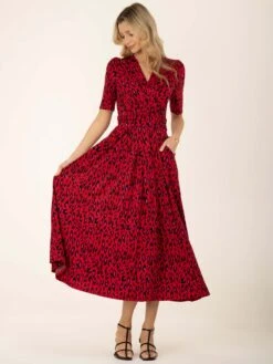 Jolie Moi Akayla Printed Jersey Maxi Dress, Red Animal 17 Jolie Moi Akayla Printed Jersey Maxi Dress, Red Animal -DORIA Clothing Shop AY621133 RedAnimal 8