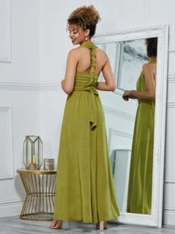 Twist & Tie Multiway Bridesmaid Maxi Dress With Bandeau, Olive Green -DORIA Clothing Shop B 9176A OLIVEGREEN 2 233972a2 d35b 45a0 9f77 c0060beefeaf
