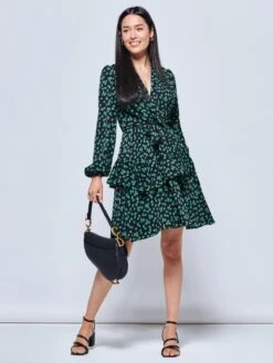 Casey Long Sleeve Tie Front Dress, Navy Floral 9 Casey Long Sleeve Tie Front Dress, Navy Floral -DORIA Clothing Shop B930 236 Navyfloral 4