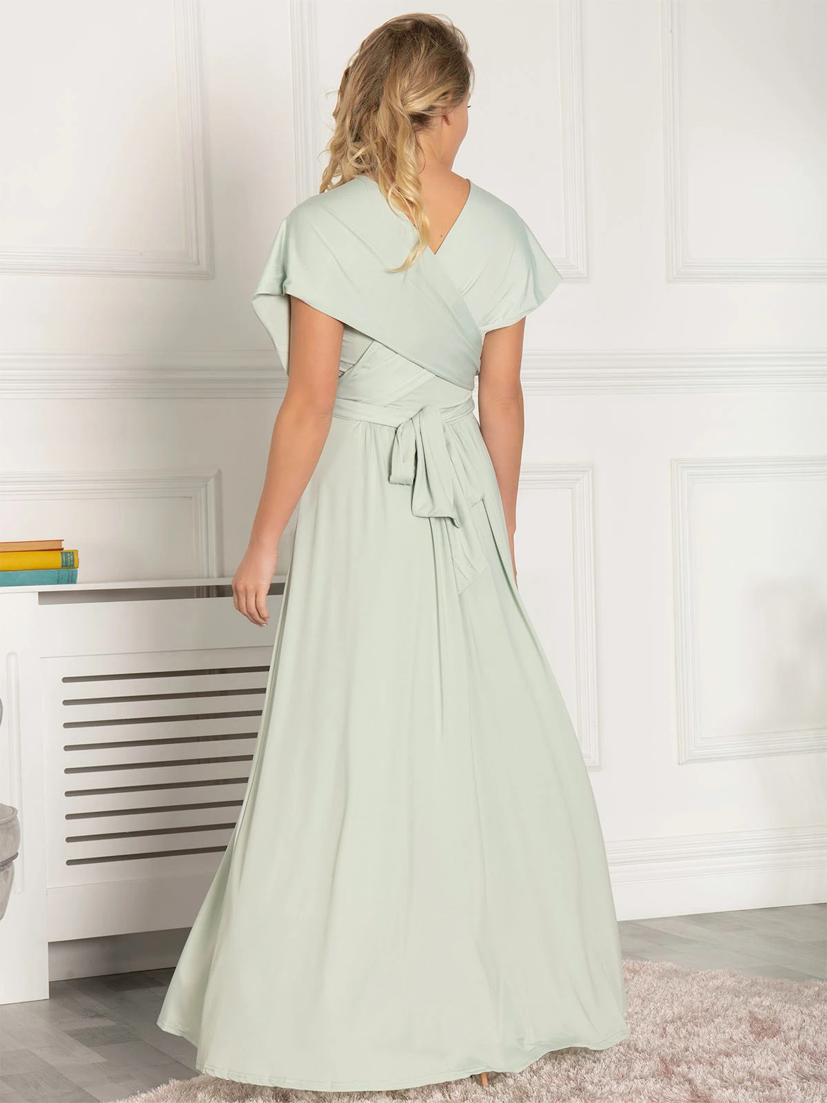 Twist & Tie Multiway Bridesmaid Maxi Dress With Bandeau, Light Green 6 Twist & Tie Multiway Bridesmaid Maxi Dress With Bandeau, Light Green - Image 6