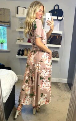 Julita Floral Mesh Midi Dress, Pink Floral -DORIA Clothing Shop BY 162 6PinkFloral 2