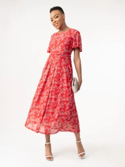 Jolie Moi Julita Mesh Dress, Red Floral 17 Jolie Moi Julita Mesh Dress, Red Floral -DORIA Clothing Shop BY 162 6RedFloral 5