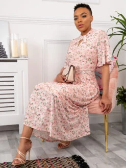 Tina Turtle Neck Mesh Dress, Apricot -DORIA Clothing Shop BY 2389APRICOT 6