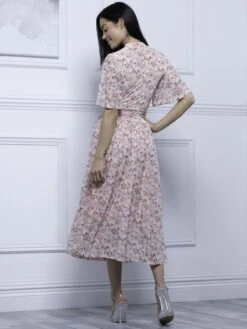 Tina Turtle Neck Mesh Dress, Apricot -DORIA Clothing Shop BY 2389 Apricot 2