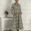 Jolie Moi Print Woven Maxi Shirt Dress, White Animal