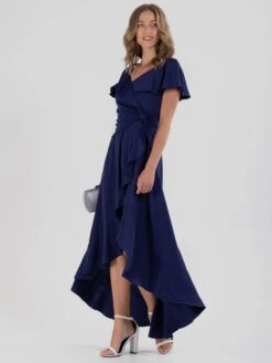 Ruffle Dip Hem Maxi Dress, Navy 8 Ruffle Dip Hem Maxi Dress, Navy -DORIA Clothing Shop DSC 0581
