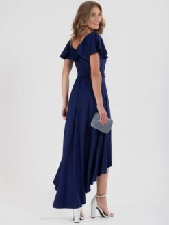 Ruffle Dip Hem Maxi Dress, Navy 9 Ruffle Dip Hem Maxi Dress, Navy -DORIA Clothing Shop DSC 0589