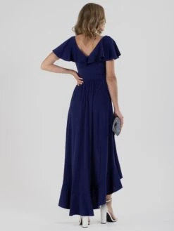 Ruffle Dip Hem Maxi Dress, Navy 10 Ruffle Dip Hem Maxi Dress, Navy -DORIA Clothing Shop DSC 0591