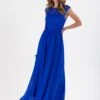 Basia Bridesmaid Lace Bodice Maxi Dress, Royal Blue