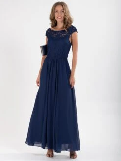 Basia Bridesmaid Lace Bodice Maxi Dress, Navy -DORIA Clothing Shop DSC 0945 feac4d67 f235 49fc 9fa7 d57704ce2758