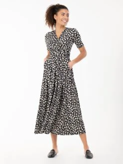 Jolie Moi Jenny Animal Print Jersey Maxi Dress, Black/Multi